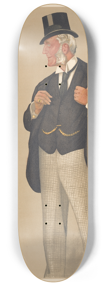 Leslie Matthew Ward - Businessmen and Empire Builders. Tea. Mr. Albert Deacon. 28 June 1890 8.25 inch art skate deck