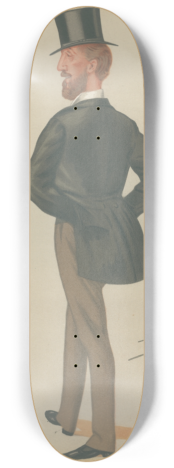 Leslie Matthew Ward - Freemasons; Younger Son, Lord Henry Frederick Thynne, May 26, 1877 8.25 inch art skate deck