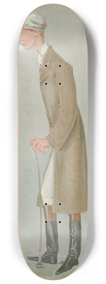 Leslie Matthew Ward - Jockeys; Lester, Lester Reiff, August 30, 1900 8.25 inch art skate deck