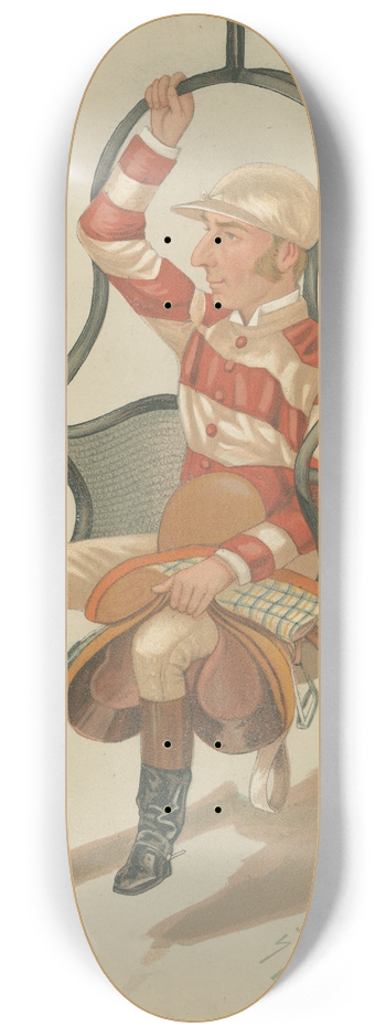 Leslie Matthew Ward - Jockeys; Tom Cannon, September 12, 1885 8.25 inch art skate deck