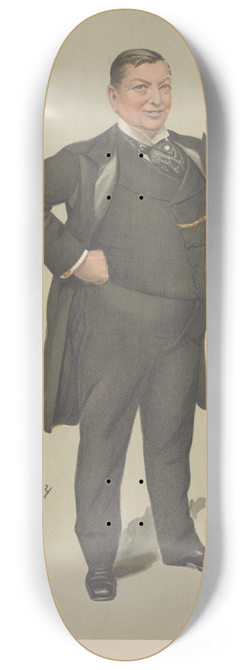 Leslie Matthew Ward - Legal; The President of the Law Society, Mr. Thomas Rawle, July 6, 1905 8.25 inch art skate deck
