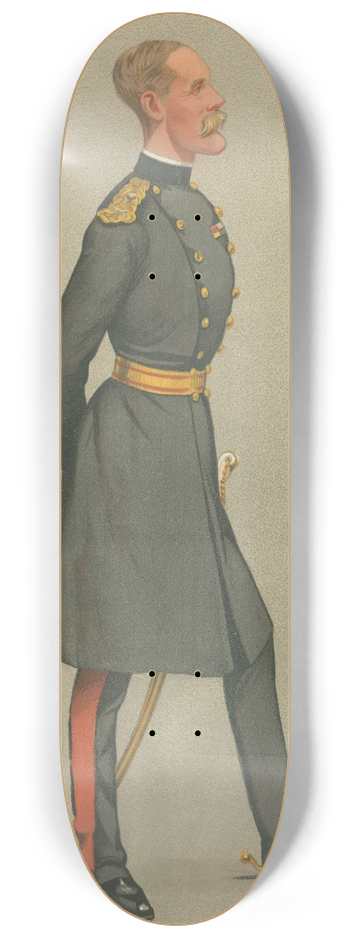 Leslie Matthew Ward - Military and Navy; The Home District, Major General Lord Methuen, December 17, 1892 8.25 inch art skate deck