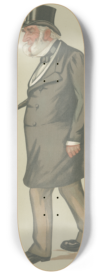 Leslie Matthew Ward - Miscellaneous; Lord Leicesters Nephew, Lord Digby, September 15, 1883 8.25 inch art skate deck