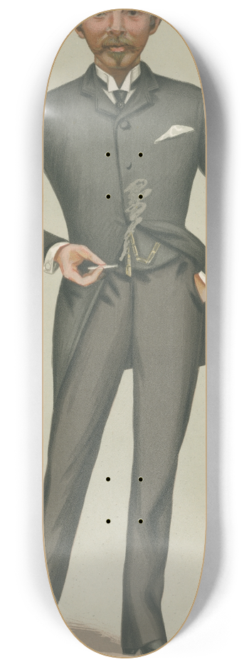 Leslie Matthew Ward - Politicians  The BAronesss Husband. Mr. William Lehman Ashmead Burdett-Contts Barlett. March 12, 1881 8.25 inch art skate deck
