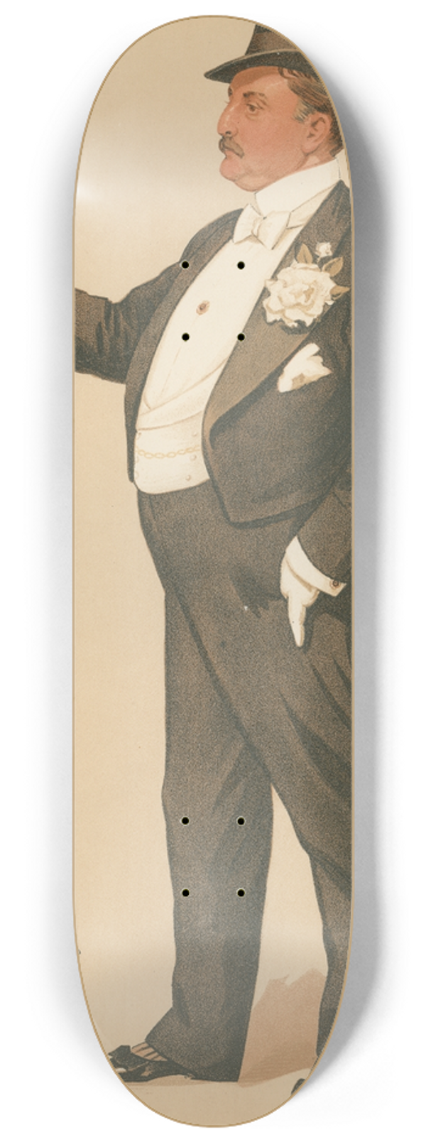 Leslie Matthew Ward - Politicians  The Dasher. The Earl of Portarlington. 18 August 1894 8.25 inch art skate deck