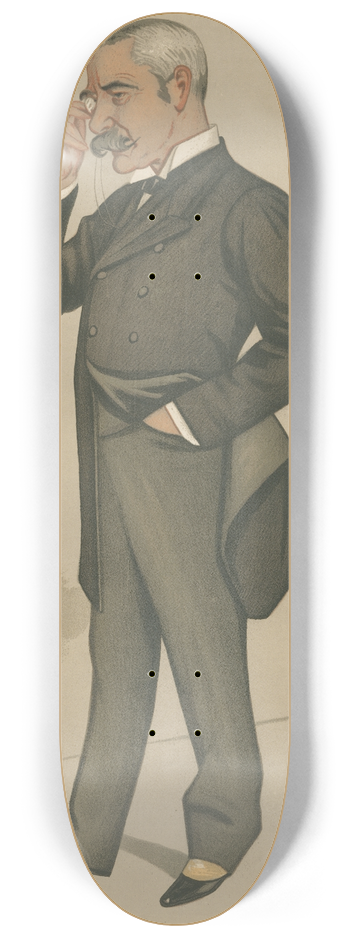 Leslie Matthew Ward - Railway Officials  A Railway Knight. Sir Myles Fenton. 4 January 1890 8.25 inch art skate deck