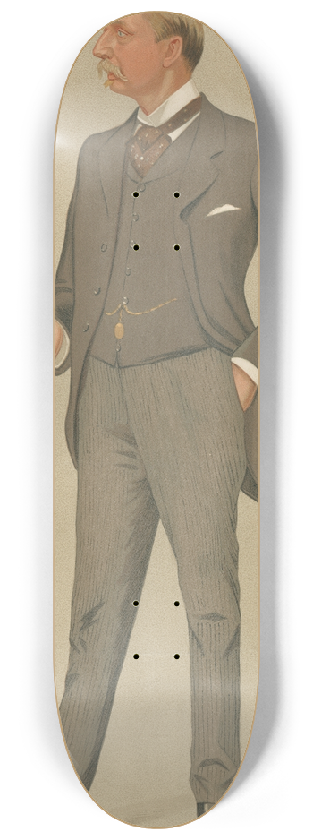 Leslie Matthew Ward - Theatre; Mr. William Hunter Kendal, April 20, 1893 8.25 inch art skate deck