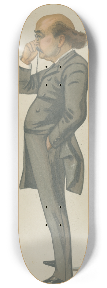 Leslie Matthew Ward - Theatre; The Sensation Drama, Mr. Dion Boucicault, December 16, 1882 8.25 inch art skate deck