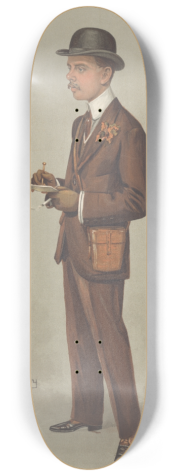 Leslie Matthew Ward - Turf Devotees; Billy, William Arthur Hamar Bass, September 14, 1905 8.25 inch art skate deck