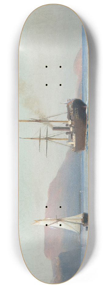 Lev Felixovich Lagorio - The Bay In Feodosia 8.25 inch art skate deck