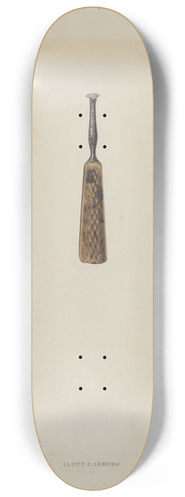 Lloyd Charles Lemcke - Leather Guide Marker 8.25 inch art skate deck