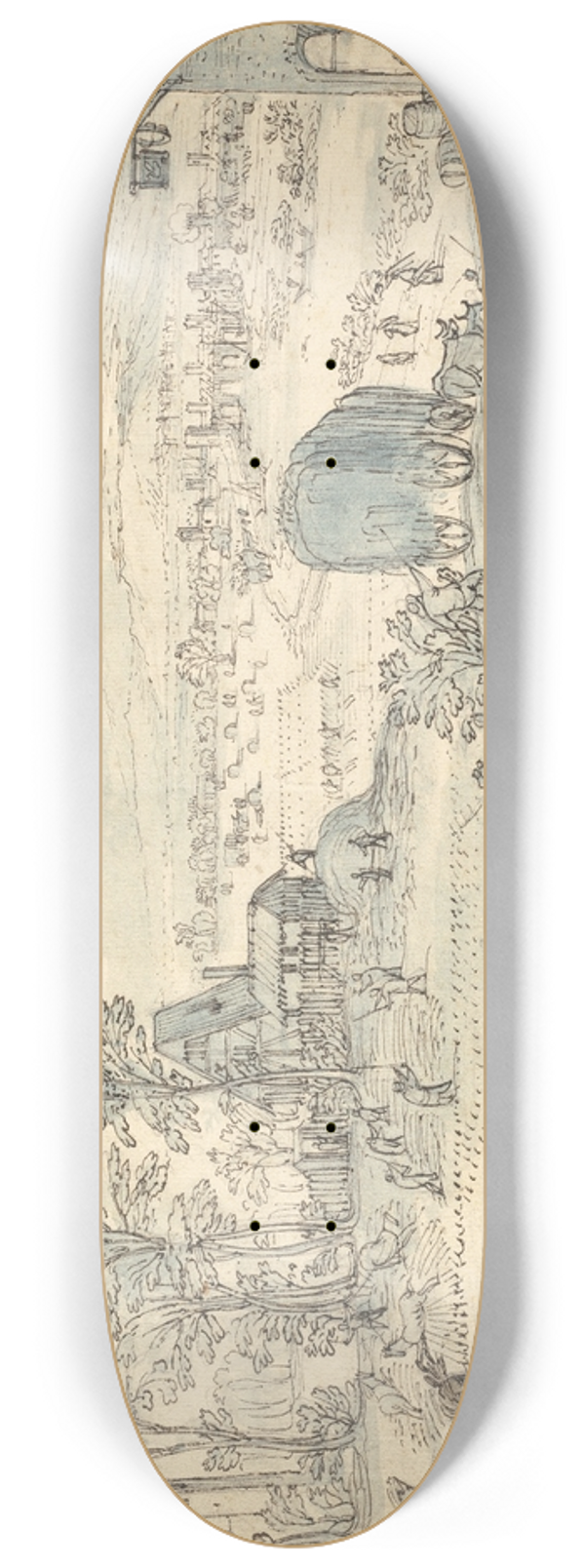 Lodewijk Toeput - Summer Harvest in an Extensive Landscape 8.25 inch art skate deck