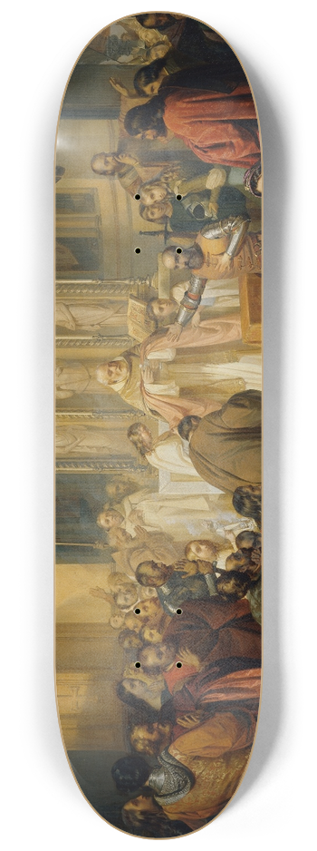 Lodovico Lipparini - Vittore Pisani empfngt das heilige Abendmahl bevor er das Kommando einer Expedition gegen die Genuesen bernimmt 8.25 inch art skate deck