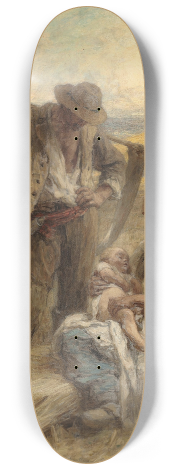 Lon Augustin Lhermitte - La Famille 8.25 inch art skate deck