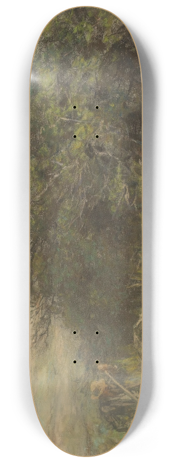 Lon Augustin Lhermitte - The Frog Catchers 8.25 inch art skate deck