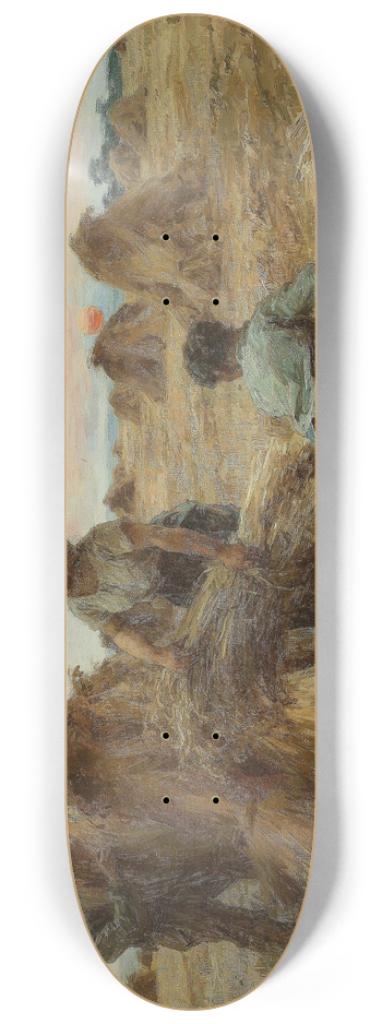 Lon Augustin Lhermitte - The Harvesters 8.25 inch art skate deck