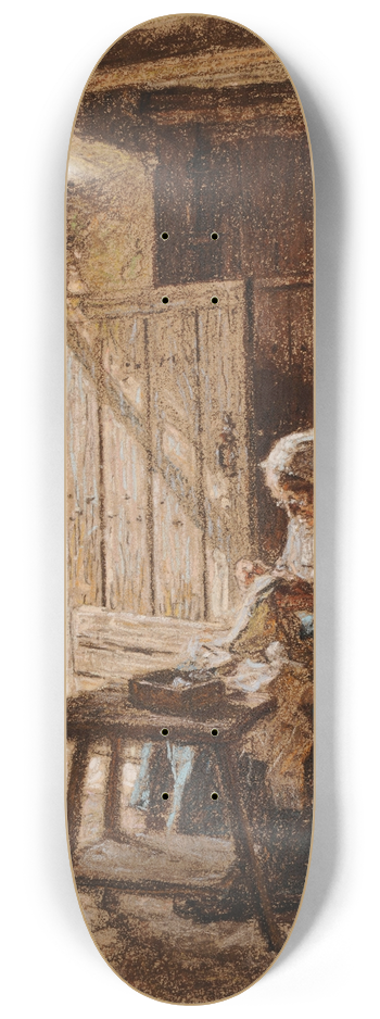 Lon Augustin Lhermitte - Vieille couturire 8.25 inch art skate deck