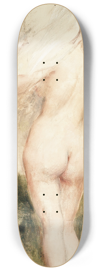 Lon Franois Comerre - Study of a Nude Woman 8.25 inch art skate deck