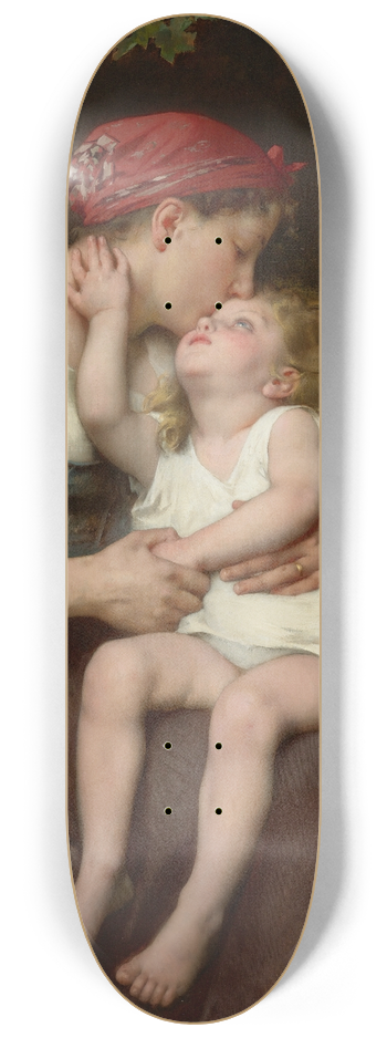 Lon-Jean-Basile Perrault - Mother With Child 8.25 inch art skate deck