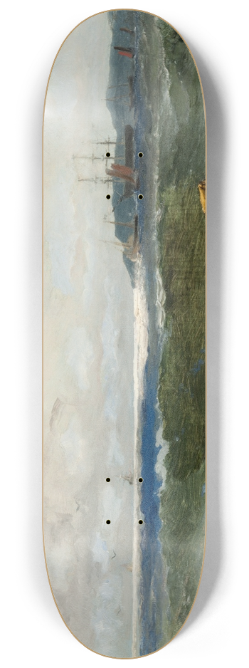 Adolf Fredrik Nordling - Seascape 8.25 inch art skate deck