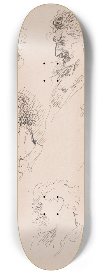 Louis Anquetin - Head Studies 8.25 inch art skate deck