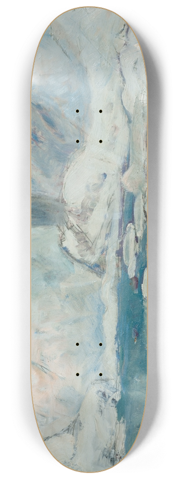 Anna Boberg - Svolvaer Harbour at the Height of the Fishing Season.Study from Lofoten 8.25 inch art skate deck