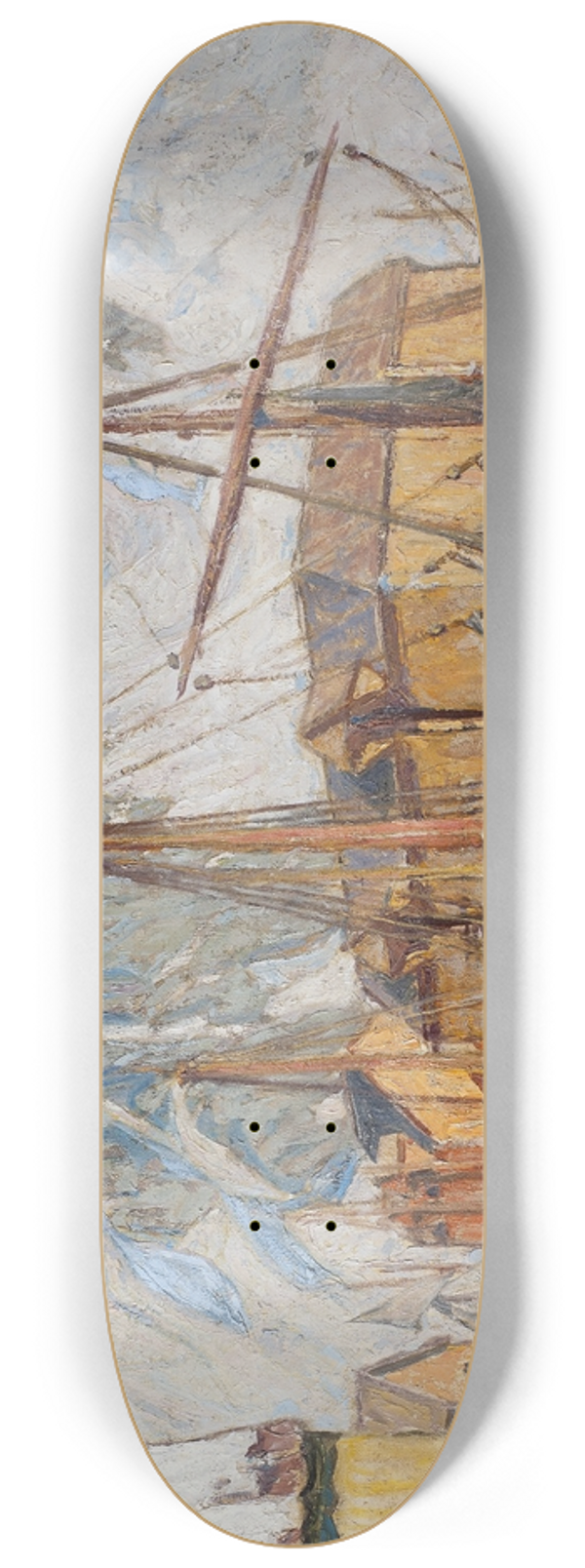 Anna Boberg - The Harbour at Svolvaer, Lofoten 8.25 inch art skate deck