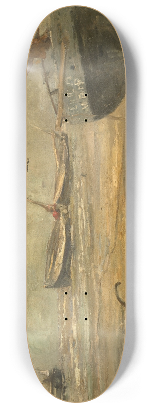 Louis Artan - After the Catching of Fish 8.25 inch art skate deck