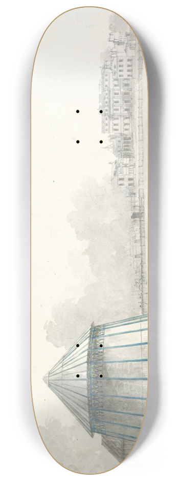 Louis Belanger - Vue du pavillon rig dans Green Park afin de prsenter le Sige de Gibraltar par John Singleton Copley 8.25 inch art skate deck