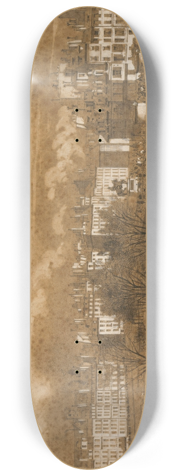 Louis Bentabole - Vue de la pointe de lle de la Cit, du pont Neuf et des quais du Louvre et de la Mgisserie 8.25 inch art skate deck