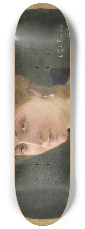 Louis douard Fournier - Portrait de Ccile Sorel (1873-1966), socitaire de la Comdie-Franaise, dans le rle de la comtesse du Mariage de Figaro. 8.25 inch art skate deck