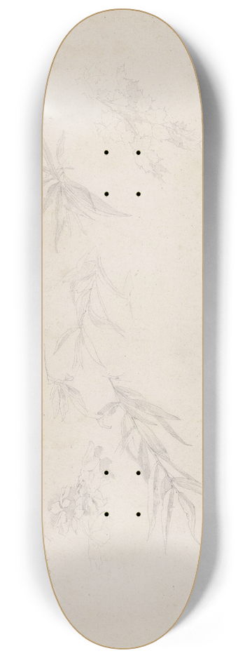 Louis Eysen - Der Schlosspark von Kleinheubach und Blattstudien 8.25 inch art skate deck