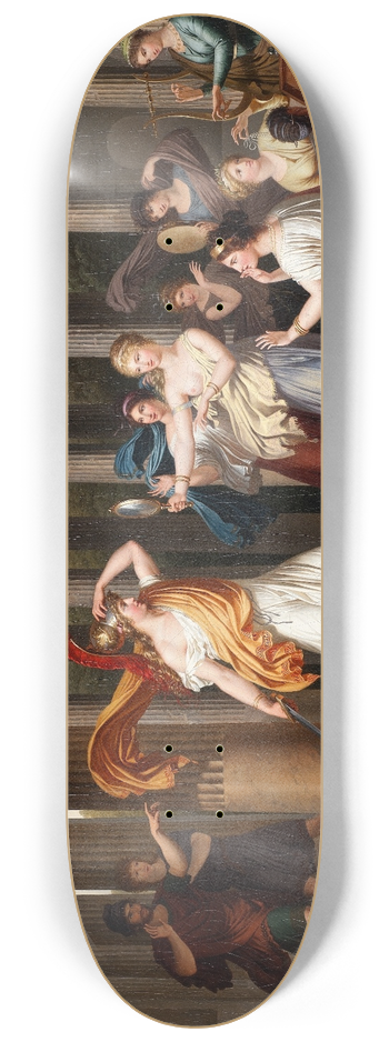 Louis Gauffier - Odysseus Recognises Achilles Amongst The Daughters of Lycomedes 8.25 inch art skate deck