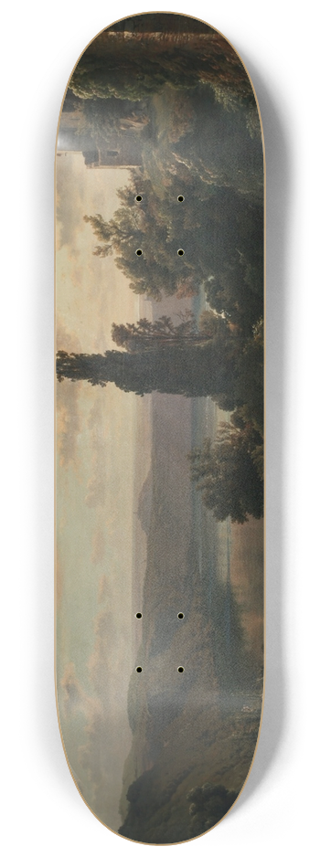 Louis Gurlitt - Ansicht des Nemisees im Albanergebirge bei Rom 8.25 inch art skate deck
