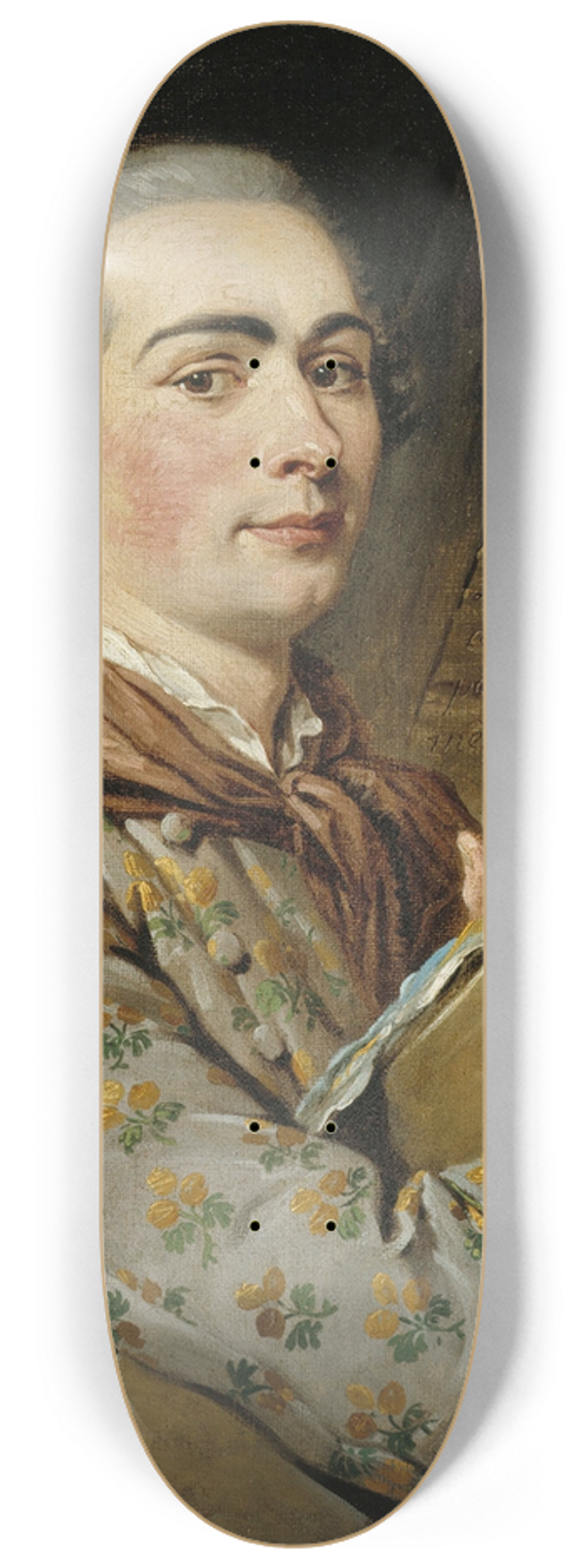 Louis-Jean-Franois Lagrene - Self-Portrait 8.25 inch art skate deck