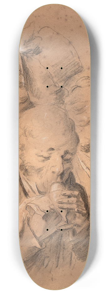 Louis Lopold Boilly - Les mangeurs de glace 8.25 inch art skate deck