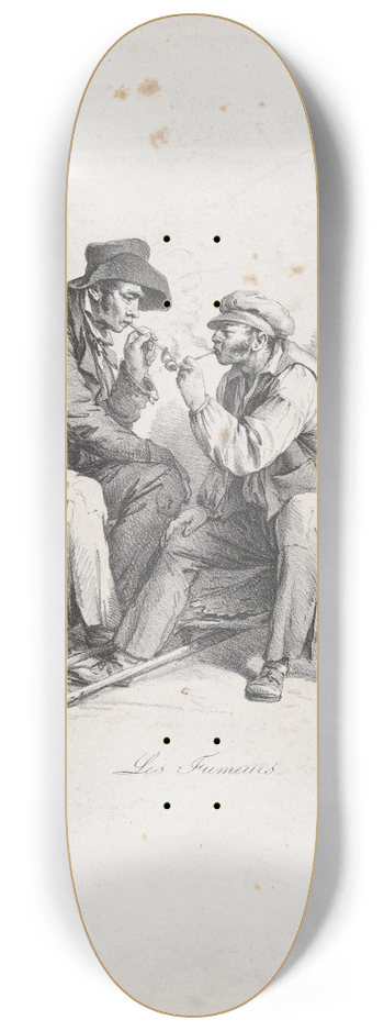 Louis Lopold Boilly - The Smokers 8.25 inch art skate deck