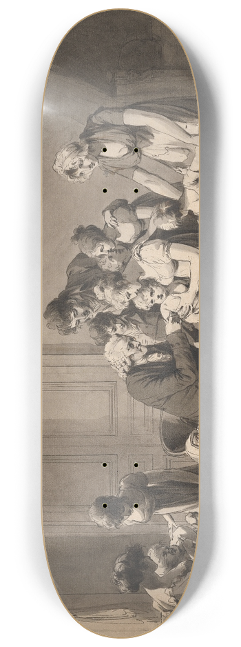 Louis Lopold Boilly - The Vaccine 8.25 inch art skate deck