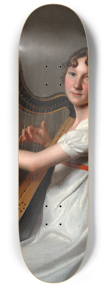 Louis Lopold Boilly - The YoungHarpist 8.25 inch art skate deck