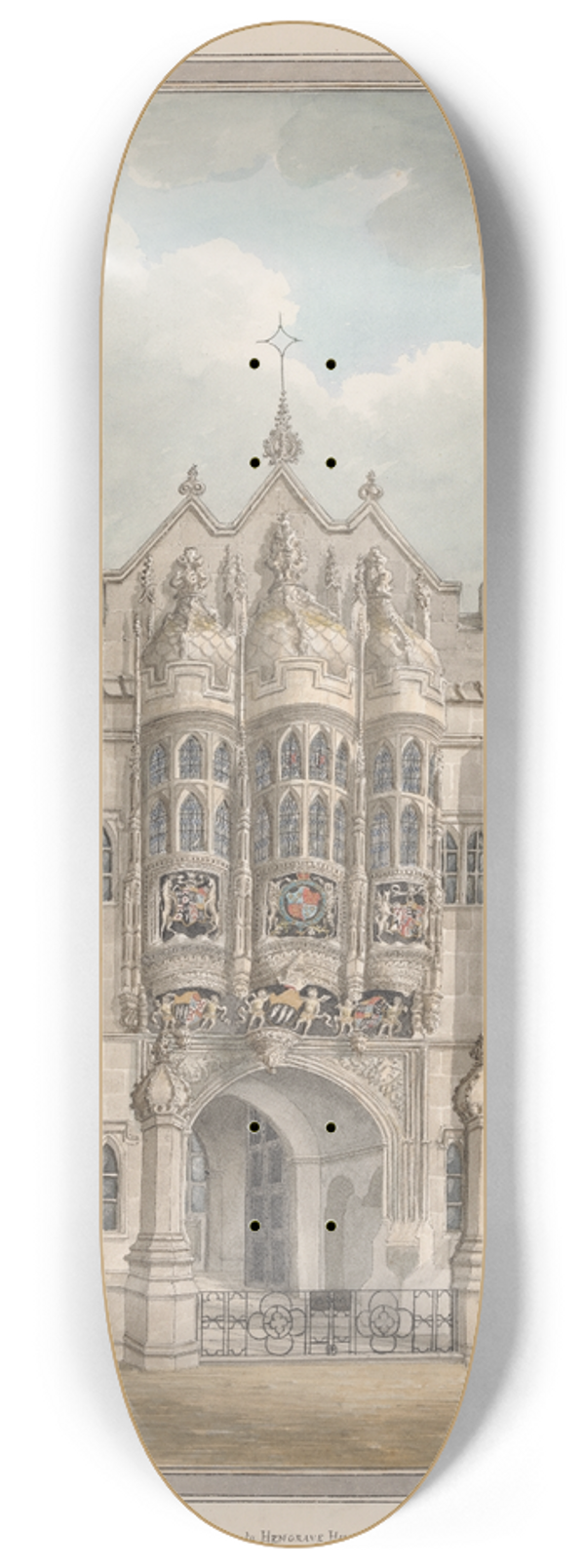 Anna Mills - The Entrance to Hengrave Hall 8.25 inch art skate deck