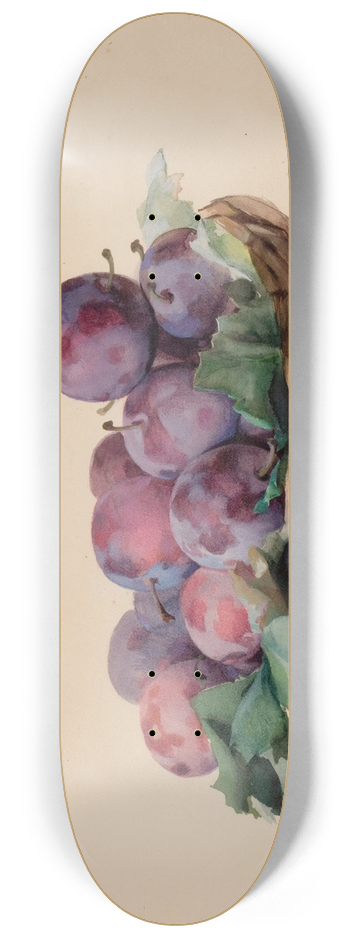 Louis Marie De Schryver - Basket of Plums 8.25 inch art skate deck