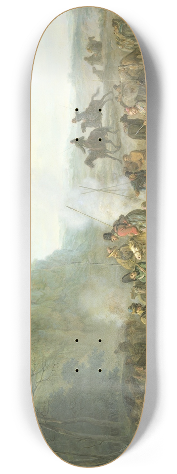 Louis Moritz - Cossack Bivouac, 1813 8.25 inch art skate deck