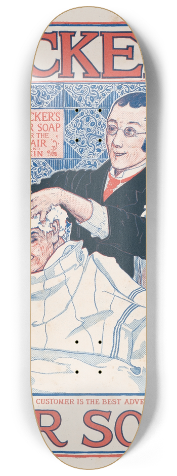 Louis Rhead - Packers tar soap 8.25 inch art skate deck