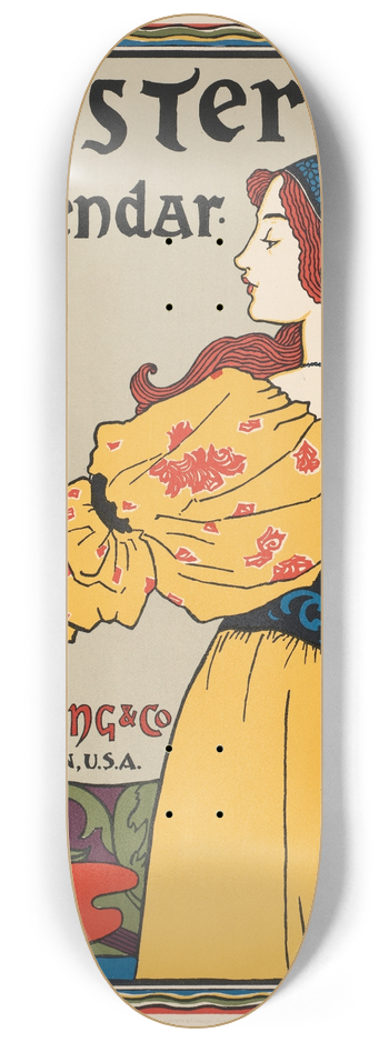 Louis Rhead - Poster Calendar 8.25 inch art skate deck