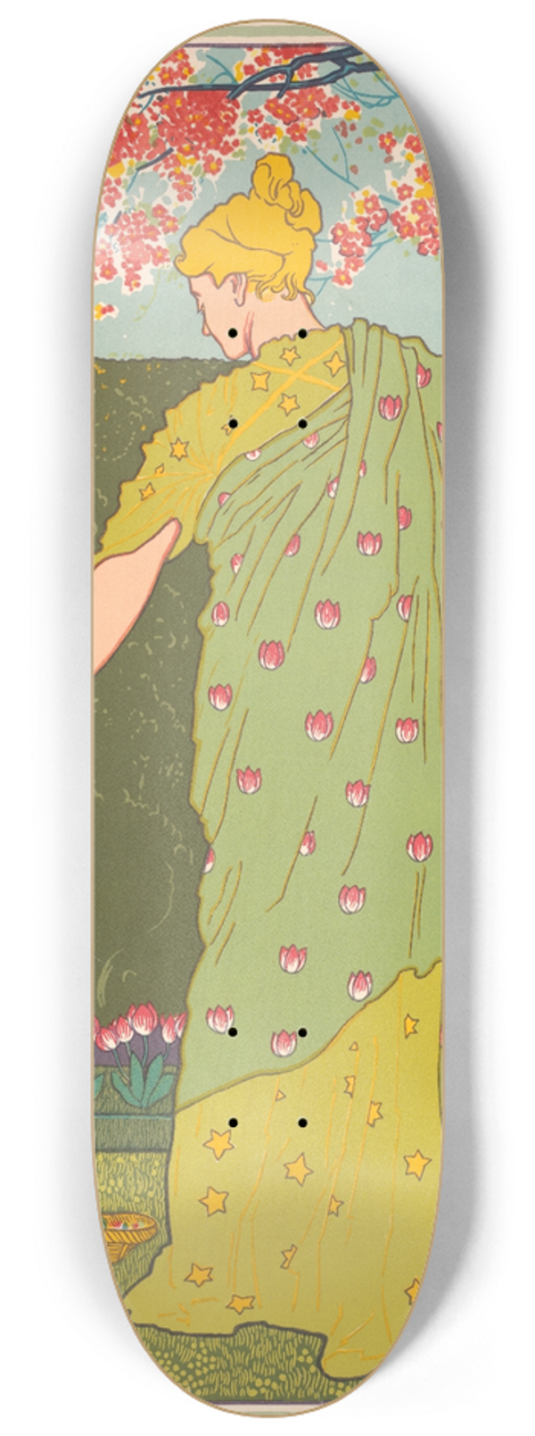 Louis Rhead - Poster calendar for 1897. January, February, March 8.25 inch art skate deck