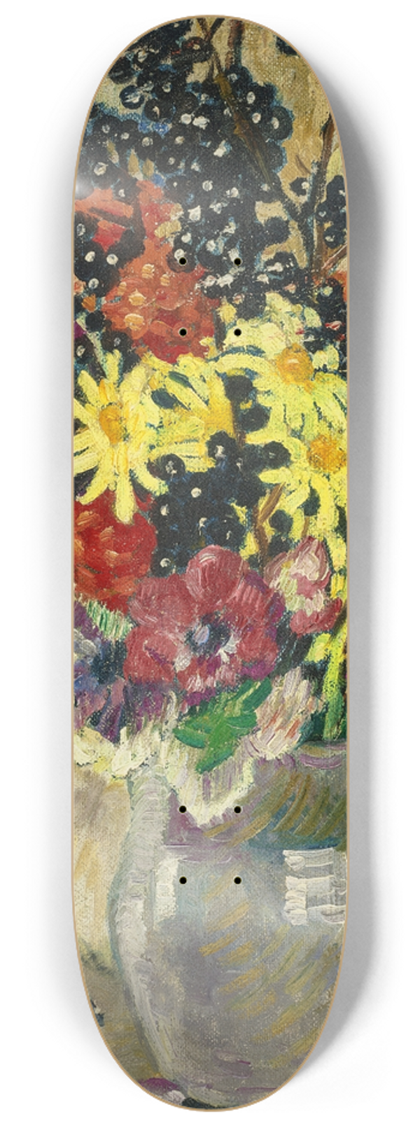 Louis Valtat - Bouquet aux branches de cassissier dans pichet brun 8.25 inch art skate deck