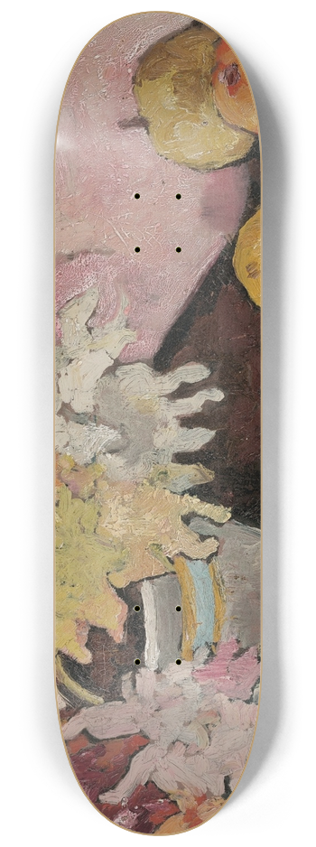 Louis Valtat - Bouquet de dahlias et pommes 8.25 inch art skate deck