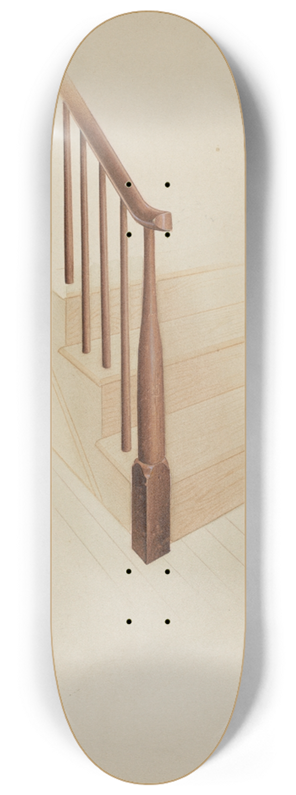 Anne Ger - Shaker Newel Post 8.25 inch art skate deck