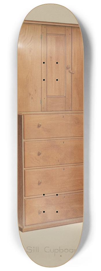 Anne Ger - Shaker Sill Cupboard 8.25 inch art skate deck