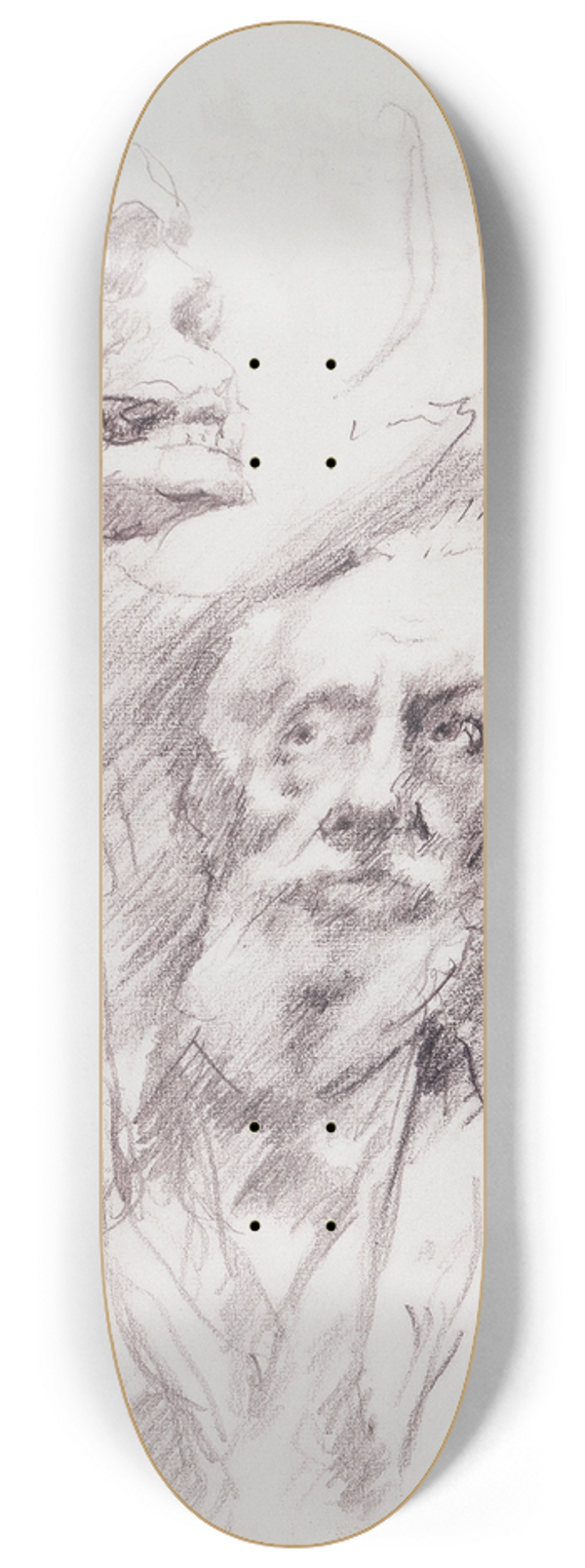 Lovis Corinth - Anatomist with skelleton 8.25 inch art skate deck